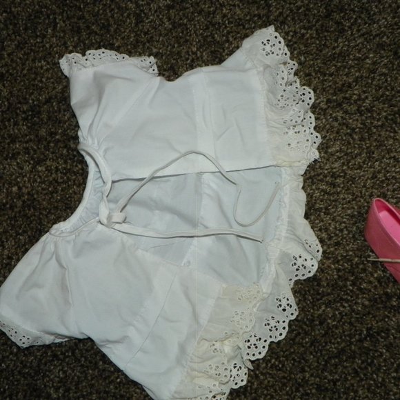 Vintage Doll Handmade Dress Apron & CPK  Shoes - Picture 3 of 4